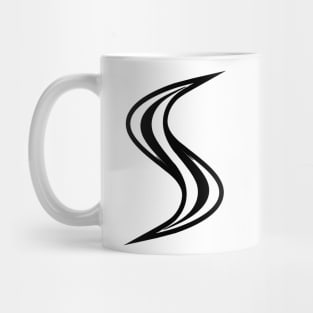 Smellville ‘S’ Logo White with Black Outline Mug